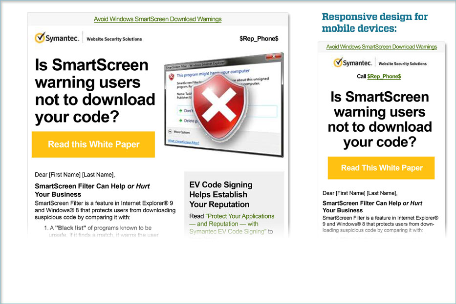 Symantec Email Campaign